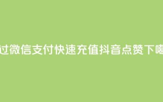 通过微信支付快速充值抖音点赞