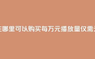 在哪里可以购买每万元播放量仅需1元？