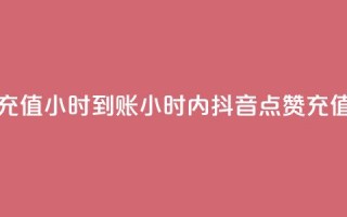 抖音点赞充值24小时到账(24小时内抖音点赞充值快速到账)