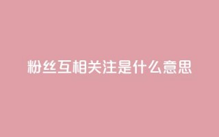 粉丝互相关注是什么意思,1000个粉丝100元真实吗 - 抖音免费一万播放量业务平台 - 评论接单app