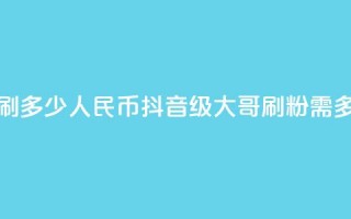 抖音75级大哥需要刷多少人民币(抖音75级大哥刷粉需多少人民币)