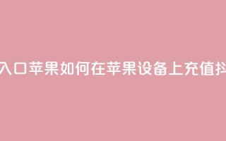 抖音充值抖币官网入口苹果 → 如何在苹果设备上充值抖币？快速入口大揭秘