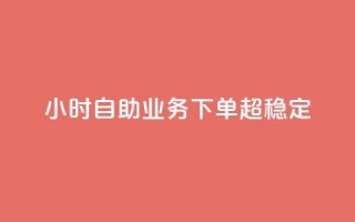 24小时自助业务下单超稳定 - 稳定可靠！24小时内下单的自助业务尽在您掌握中~