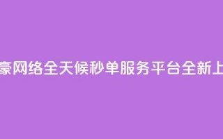 梓豪网络全天候秒单服务平台全新上线