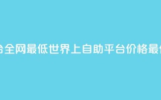 qq自助平台全网最低(世界上QQ自助平台 - 价格最低)