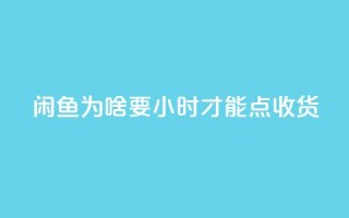 闲鱼为啥要24小时才能点收货,QQ空间访客12万 - 免费领1万播放量网站 - 抖音全自动挂机项目