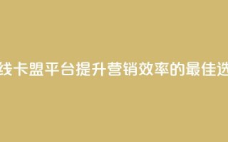 在线卡盟平台：提升营销效率的最佳选择