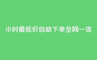 24小时Ks最低价自助下单全网一流