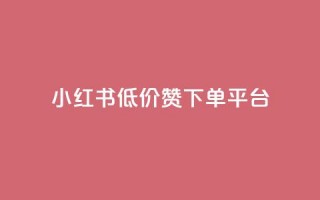 小红书低价赞下单平台 - 小红书优惠购点平台，低价推广快速下单~